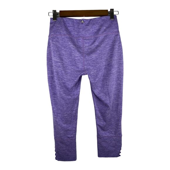 prAna Womens Tori Cutout Cropped Leggings Heathered Purple size Small - Picture 3 of 10